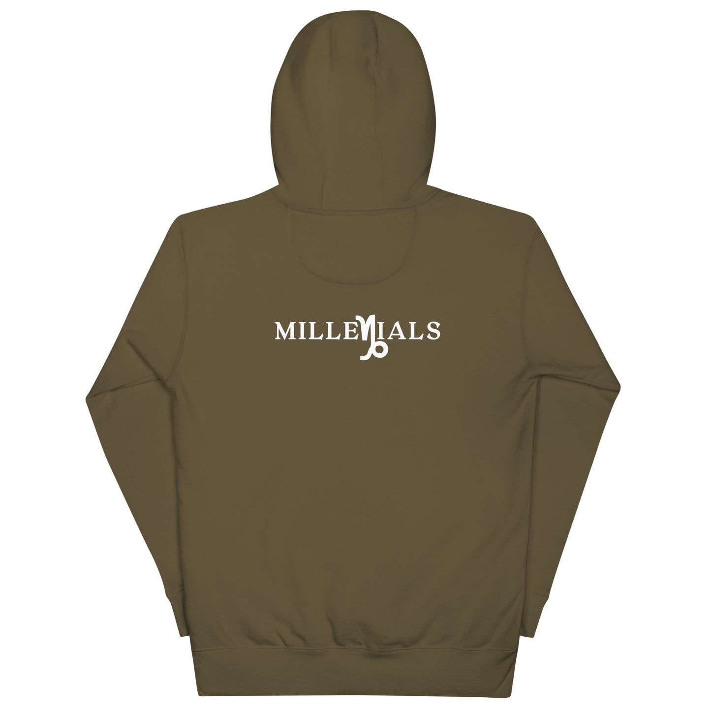Unisex Hoodie back military green
