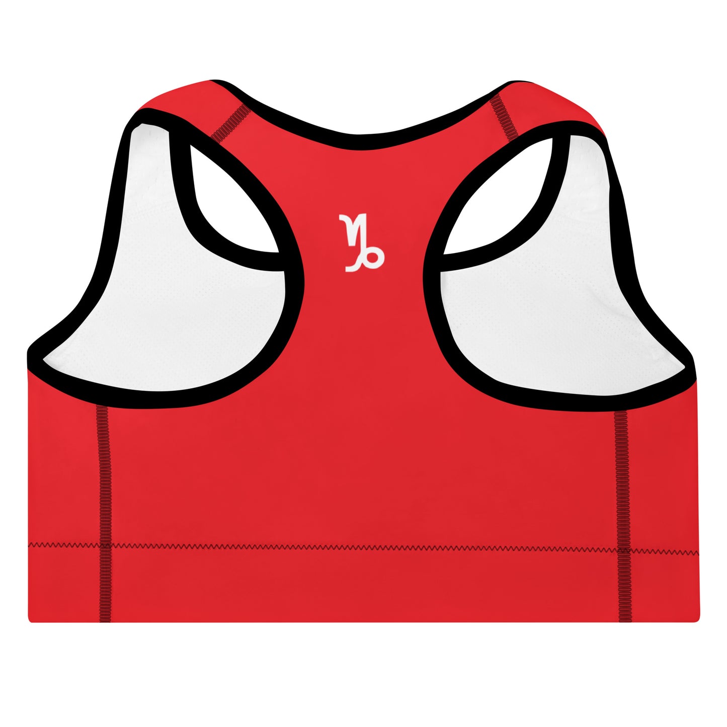 Millenials Red Padded Sports Bra