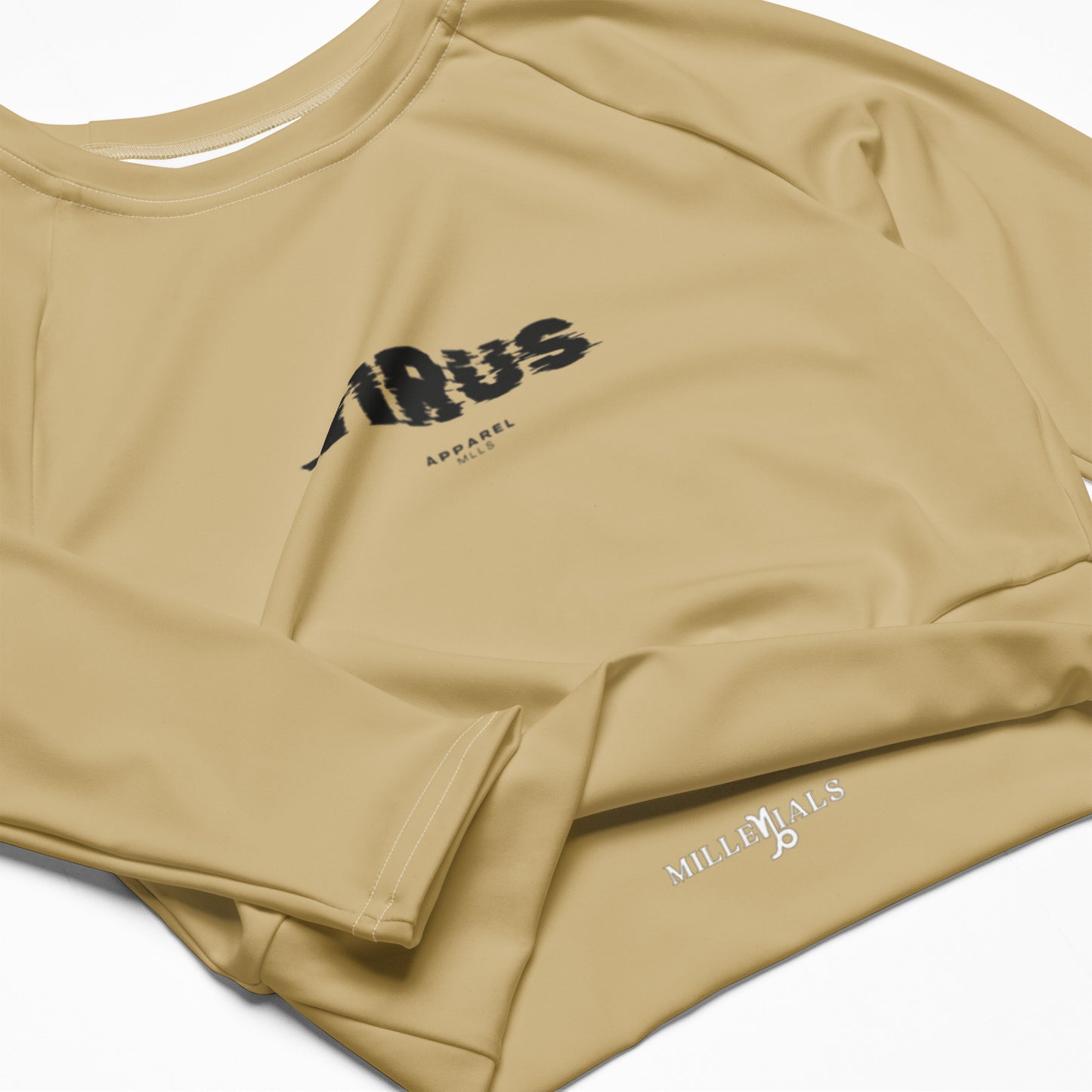 Millenials long-sleeve crop top sand