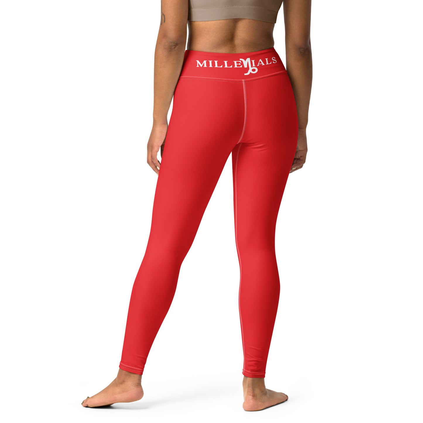 Millenials Red Yoga Leggings