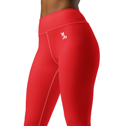 Millenials Red Yoga Leggings