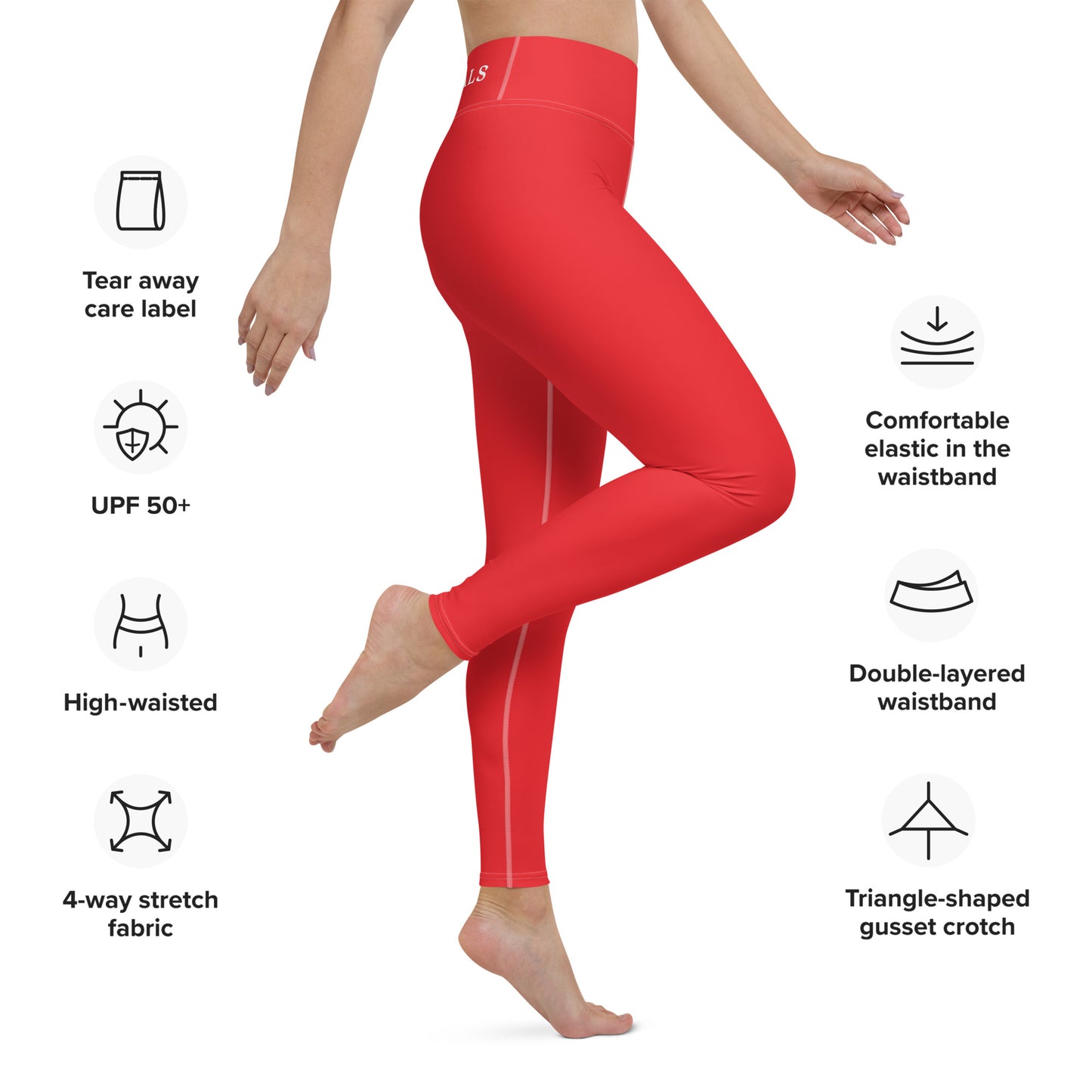Millenials Red Yoga Leggings