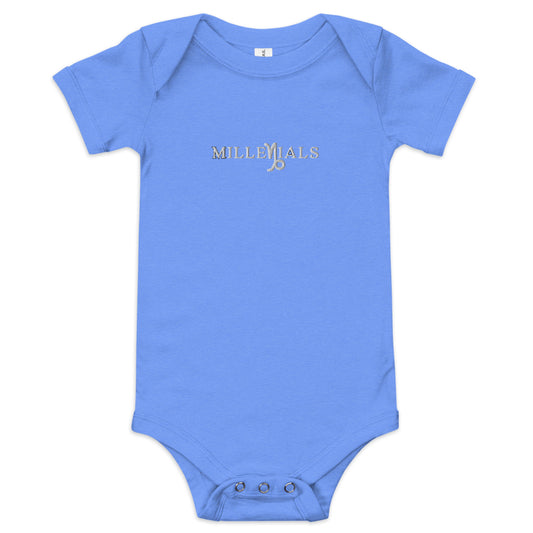 MilleniBaby Romper Heather Columbia Blue