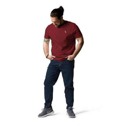 Unisex organic cotton t-shirt burgundy